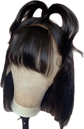 ⛓half up ponytail with bangs