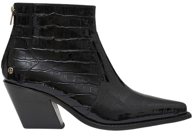ANINE BING Tania Boots - Black Embossed