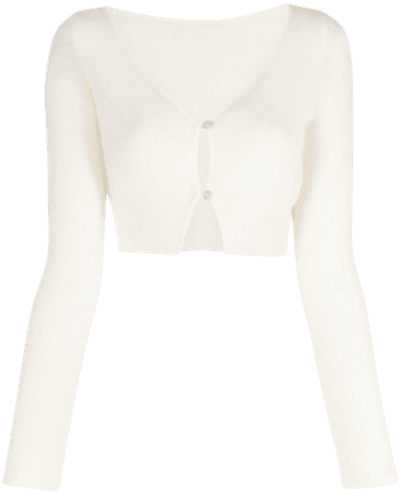 Jacquemus Alzou Knitted Cropped Cardigan