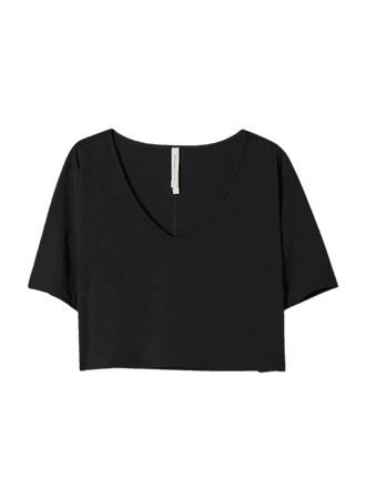 The Group by Babaton FOUNDATION V-NECK CROPPED T-SHIRT | Aritzia US