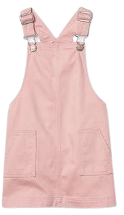 pastel pink overalls