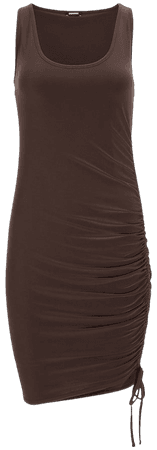 Matte Jersey Ruched Side Tie Mini Dress | Express