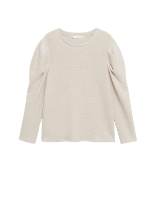 Puffed shoulder t-shirt - Women | Mango USA