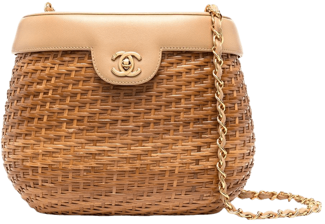 Chanel Pre-Owned 1998 Straw Basket Shoulder Bag - Farfetch