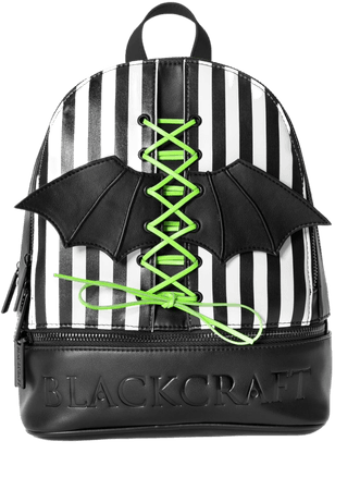 Bat Wing Stripe - Lace Up Backpack – Blackcraft Cult