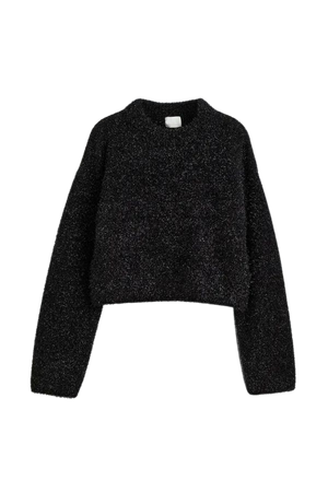 Glittery Sweater - Black - Ladies | H&M US