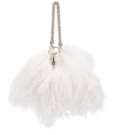 White Jimmy Choo Callie Feather Bag | Farfetch.com