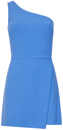 Whisper One Shoulder Envelope Dress Chalk Blue | French Connection US