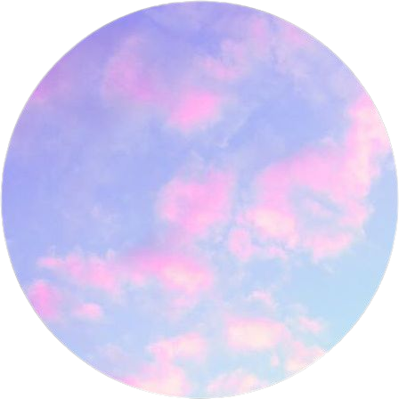 clouds pink blue purple sky circle shape kpop pastel...