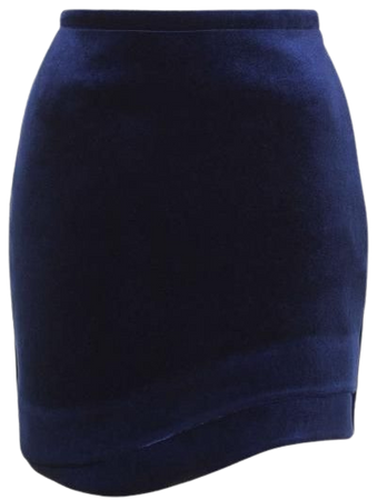 Blue Velvet Skirt