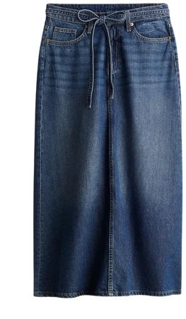 Feather Soft Denim Skirt - Denim blue - Ladies | H&M US