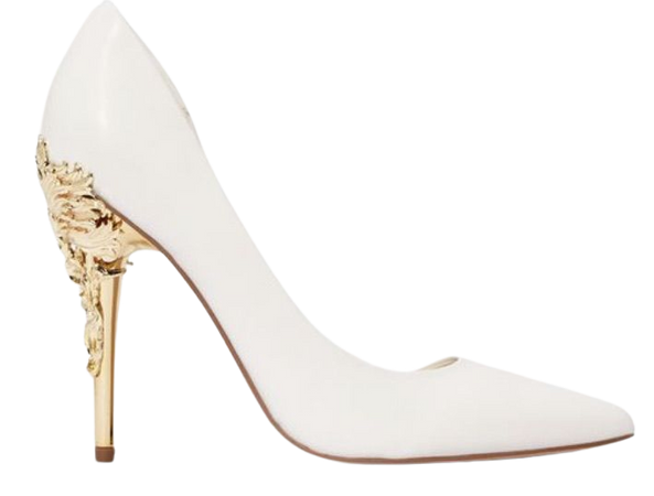 White/Gold heel