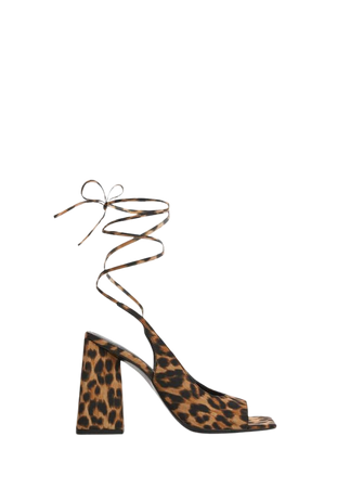 Animal print heel sandal - Women | Mango USA