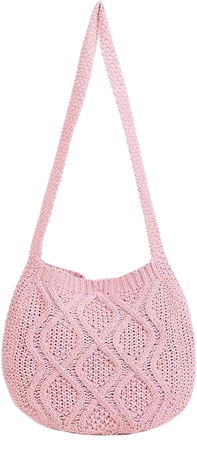 Amazon.com: ENBEI Women's Shoulder Handbags Crochet Bags Shoulder Shopping Bag tote bag aesthetic canvas tote cute tote bags (Pink) : Home & Kitchen