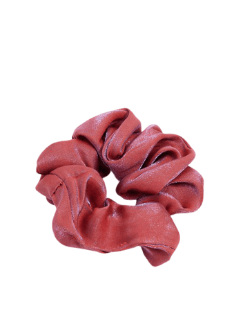Pieces iridescent scrunchie in red | ASOS