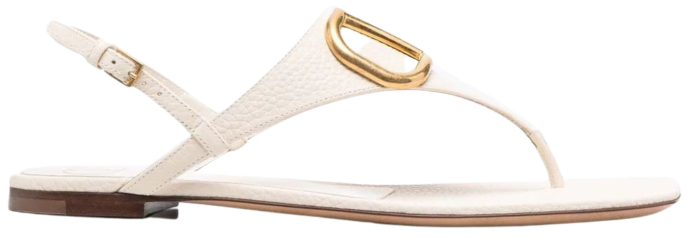 Valentino Garavani VLogo-plaque Flat Sandals - Farfetch