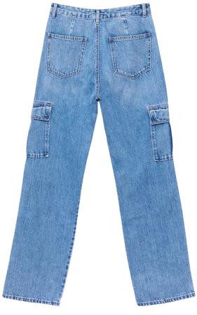 Straight fit cargo jeans - Women's See all | Stradivarius United States