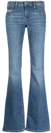 jeans low rise waist pants blue