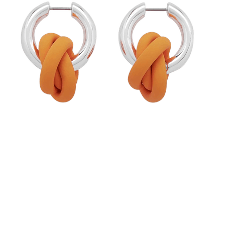 DETACHABLE-KNOT HOOP EARRINGS - SILVER / ORANGE - Jewellery - COS