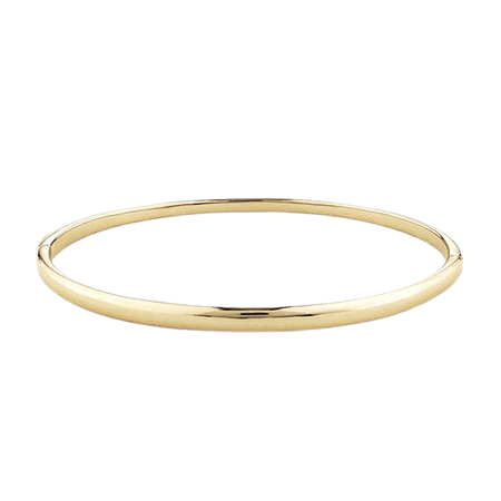 Polished Plain Bangle in Gold – Medley Jewellery