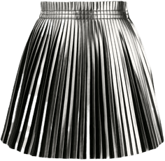 silver skirt pleated