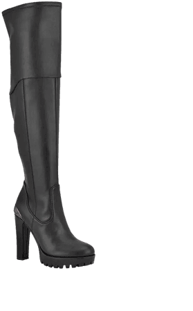 GUESS Women's Taylin Over The Knee Narrow Calf Boots & Reviews - Boots - Shoes - Macy's