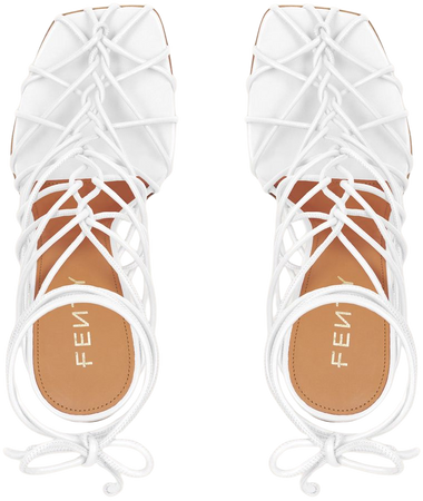 Caged In sandals 105 - Coco White | FENTY