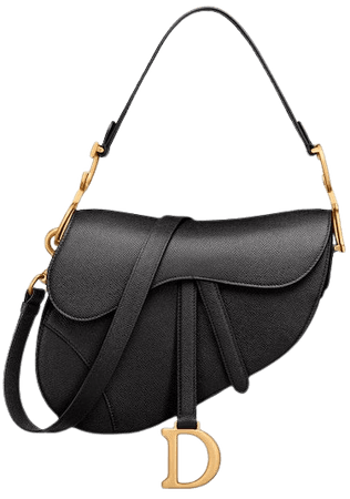 Saddle Messenger Bag Black Grained Calfskin | DIOR