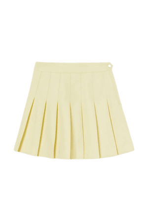Pleated Skirt - Light yellow - Ladies | H&M AU