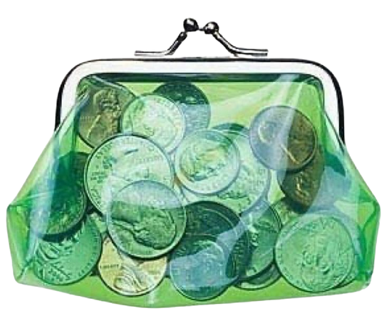 green coin purse