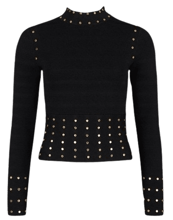 Studded Knitted Jumper | Karen Millen