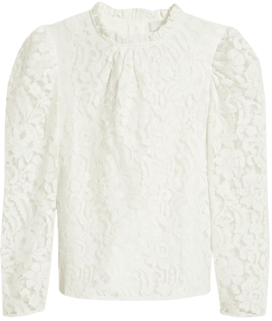 Rachel Parcell Ruffle Trim Lace Top (Nordstrom Exclusive) | Nordstrom