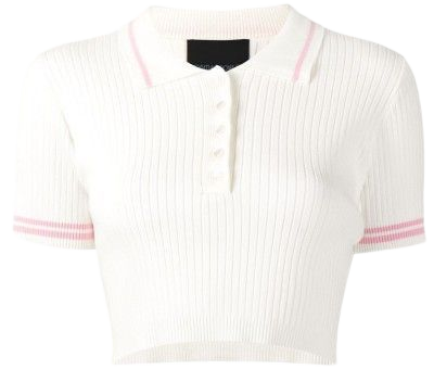 tennis top collar pink white kpop