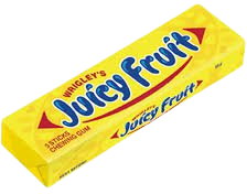 yellow chewing gum