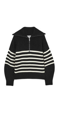 striped zip sweater cos