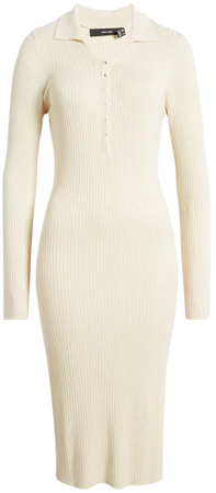 VERO MODA Milla Long Sleeve Body-Con Rib Sweater Dress | Nordstrom