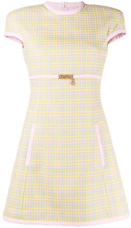 Versace Greca Flared Mini Dress - Farfetch
