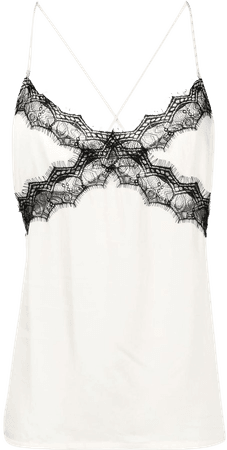 Karl Lagerfeld lace-trimmed Camisole Top - Farfetch