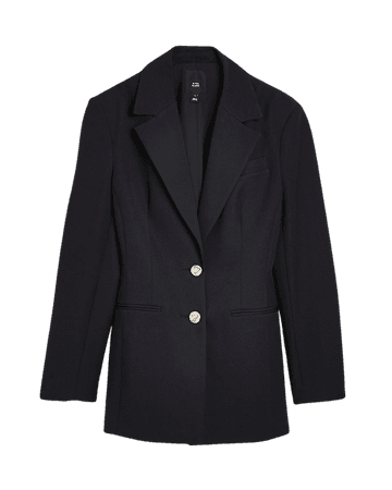 Black tailored blazer | River Island
