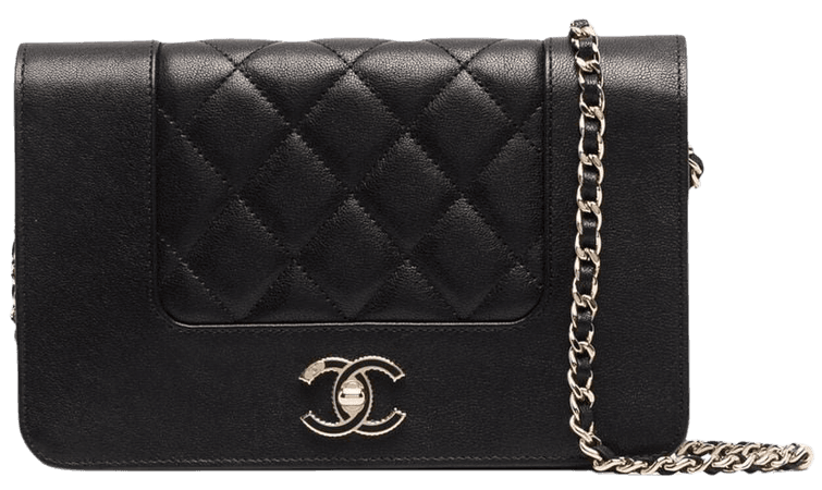 Chanel Pre-Owned 2019 diamond-quilted wallet-on-chain - FARFETCH