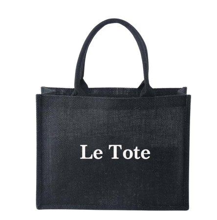 Le Tote Original: Black Jute Tote Bag