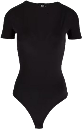 Body Contour Compression V-neck Short Sleeve Bodysuit | Express