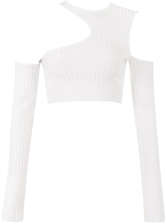 Mistress Rocks 'Meaning' White Bandage Cropped Top