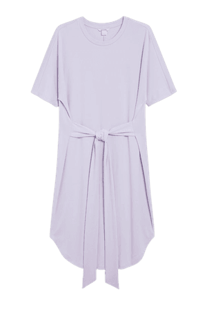 Tie-waist midi dress - Purple - Midi dresses - Monki WW