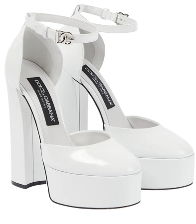 white dolce heels