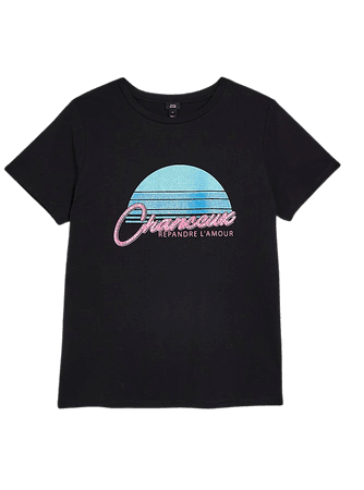 Black graphic t-shirt | River Island