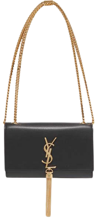 Monogramme Kate Small Leather Shoulder Bag - Black