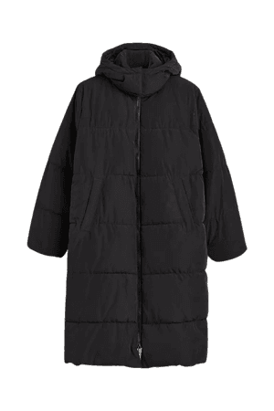 H&M+ Long Puffer Jacket - Black - Ladies | H&M US