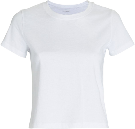 INTERMIX Classic Cropped Jersey T-Shirt | INTERMIX®