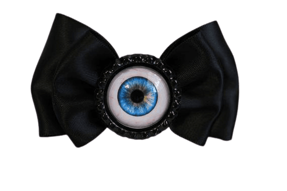 Creepy Cute Eyeball Bow (Black)